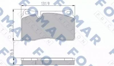 FOMAR FRICTION fo871281 -  Комплект тормозных колодок, дисковый тормоз